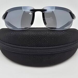 Wiley X Tobi Black Frame Polarized Grey Silver Flash Mirror Lens Sunglasses 62mm